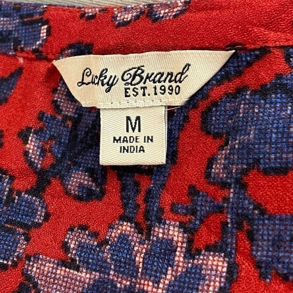 Lucky Brand Red Blue Floral Print Button Down Shirt
100% Cotton - Picture 3 of 10